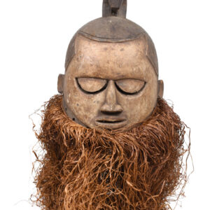 Helmet Mask - Wood, Raphia - Suku - Congo