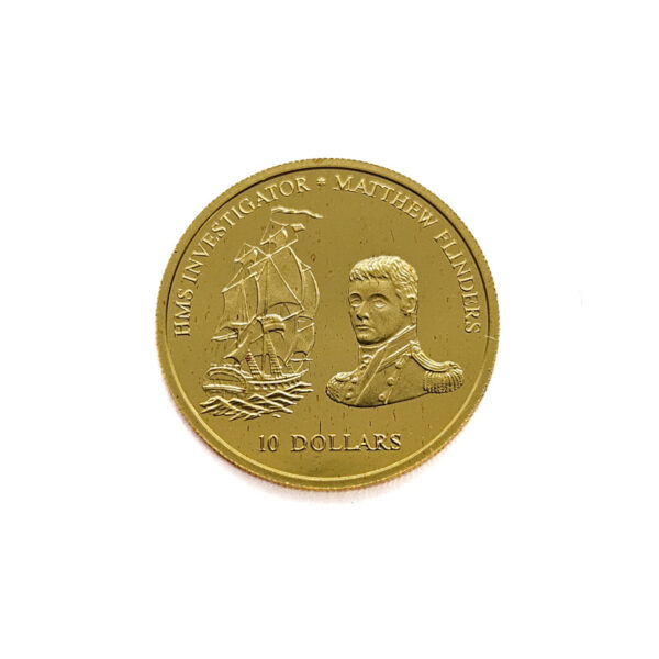 Fiji 10 Dollars 2002 Matthew Flinders - 1/25 Oz.