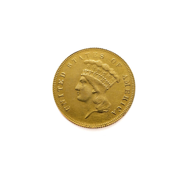 USA 3 Dollars 1855 Indian Princess Head