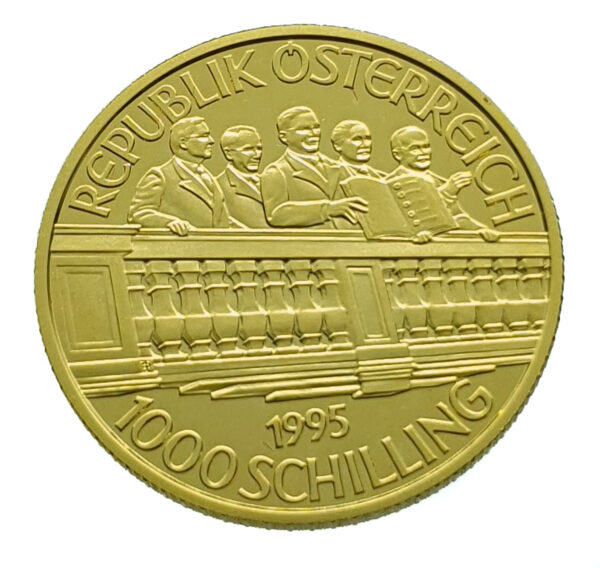 Austria 1000 Shilling 1995 50th Anniversary second Republic