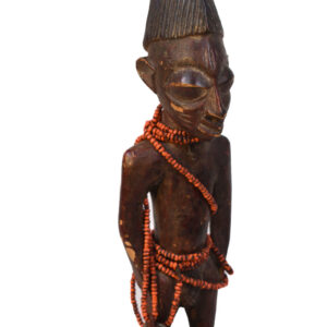 Ibeji Figure - Wood , Beads- Yoruba - Nigeria