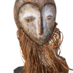 Mask - Wood, Raphia - Lega - Congo