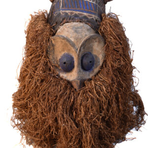 Kakunga mask - Textile, Wood, Raphia - Yaka - Congo
