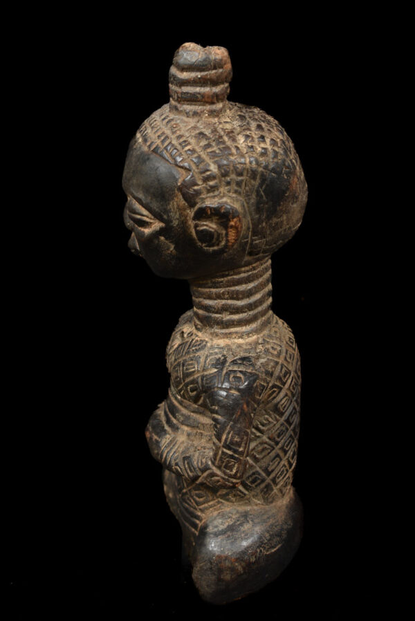 King ancestral figure - Wood - Ndengese - DR Congo