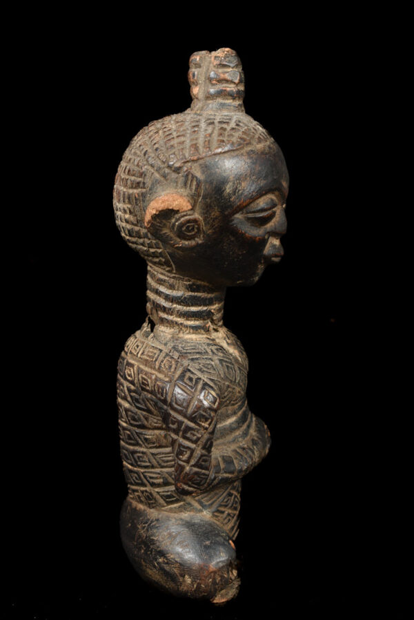 King ancestral figure - Wood - Ndengese - DR Congo