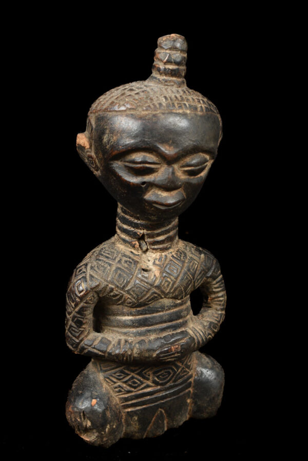 King ancestral figure - Wood - Ndengese - DR Congo