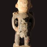 Nkisi Figure - Nail, Wood, Glass - Yombe - Congo