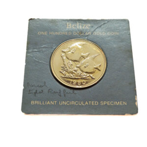 Belize 100 Dollars 1980 Moorish idol