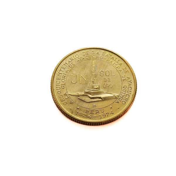 Peru 1 Sol de Oro 1976 Battle of Ayacucho