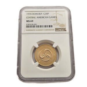 DOM.REP. 30 Pesos 1974 Central American and Caribbean Games