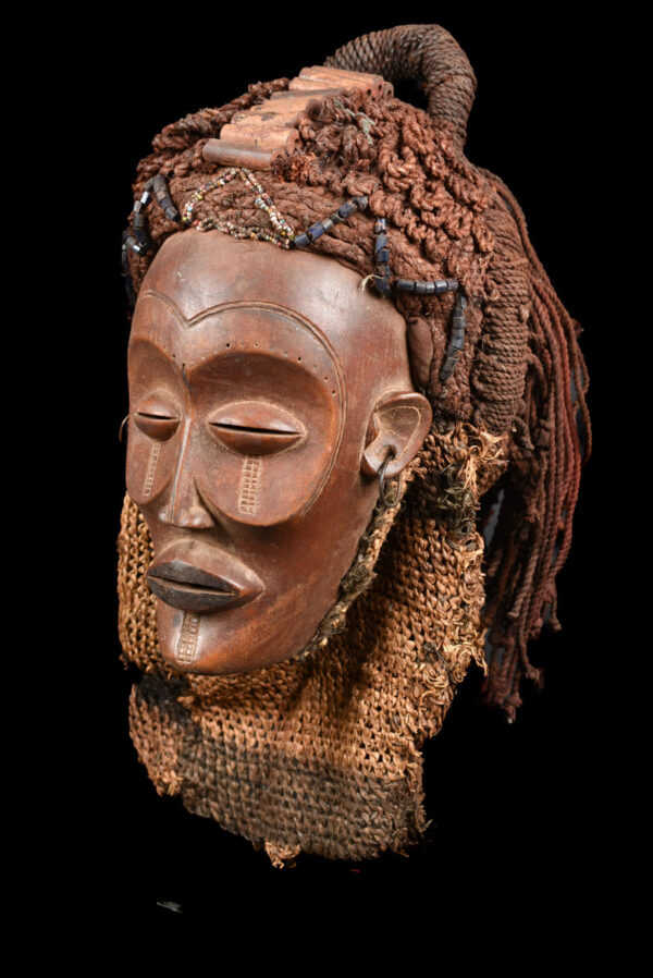 Mask - Wood, Rope - Mwana Pwo - Chokwe - DR Congo
