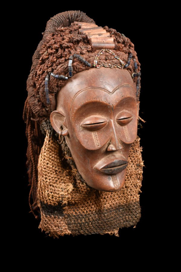 Mask - Wood, Rope - Mwana Pwo - Chokwe - DR Congo
