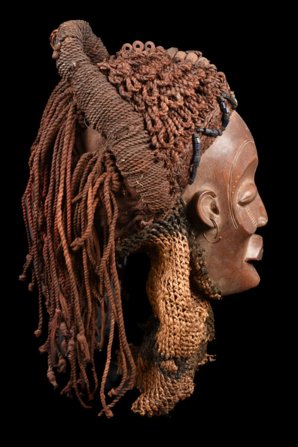 Mask - Wood, Rope - Mwana Pwo - Chokwe - DR Congo