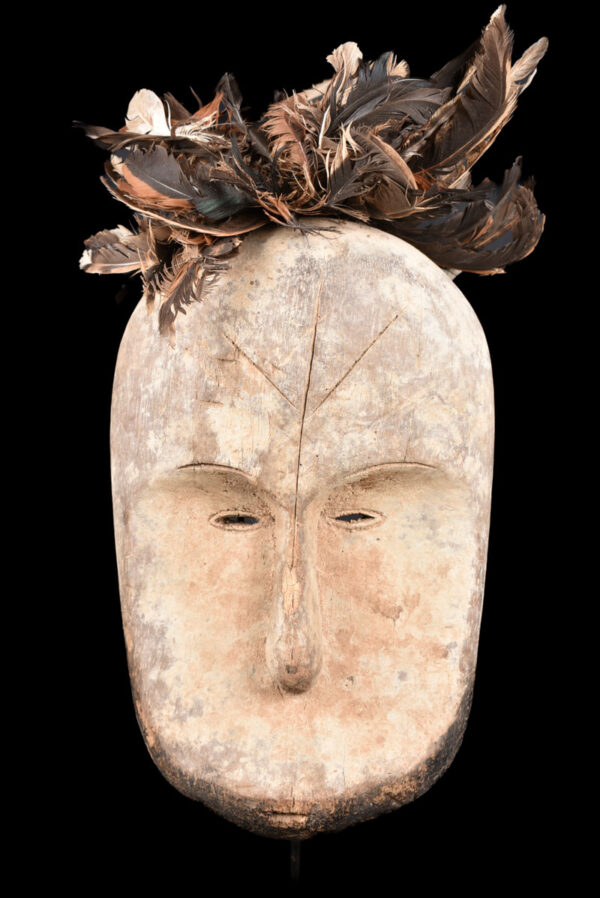 Ngil mask - Wood, Feathers - Fang - Gabon