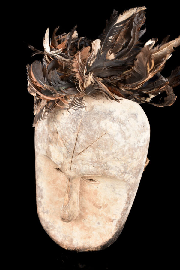 Ngil mask - Wood, Feathers - Fang - Gabon