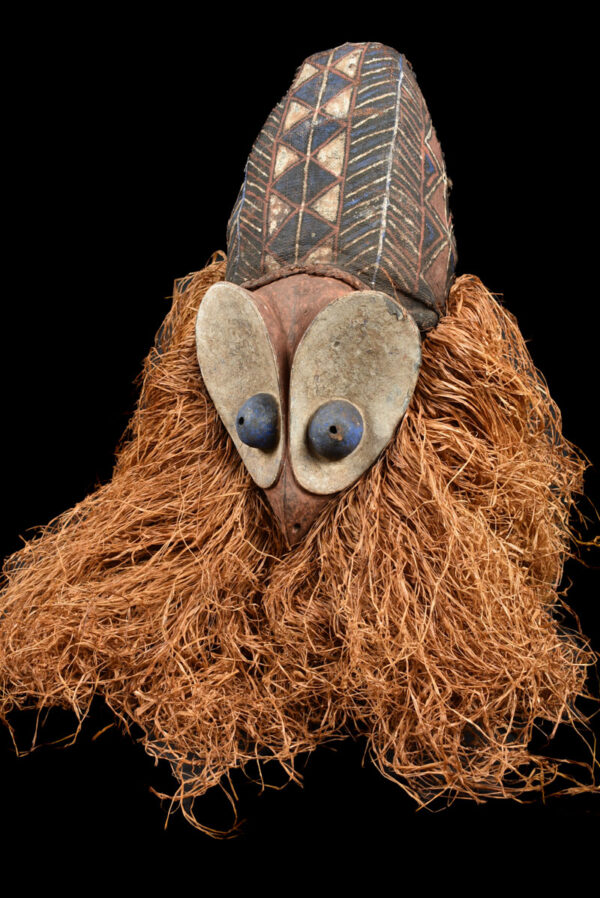 Kakunga mask - Textile, Wood, Raphia - Yaka - Congo