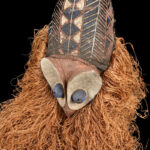 Kakunga mask - Textile, Wood, Raphia - Yaka - Congo