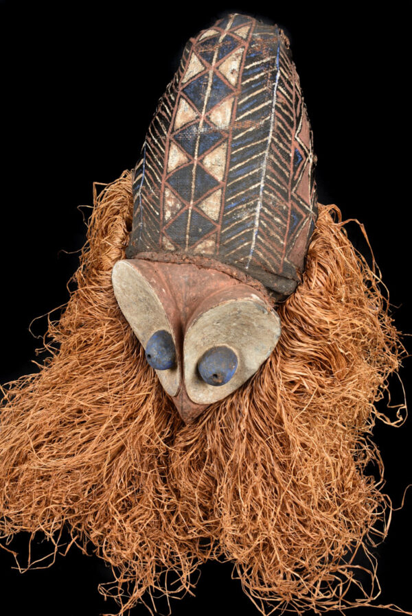 Kakunga mask - Textile, Wood, Raphia - Yaka - Congo