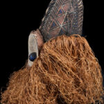 Kakunga mask - Textile, Wood, Raphia - Yaka - Congo