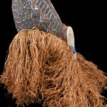 Kakunga mask - Textile, Wood, Raphia - Yaka - Congo