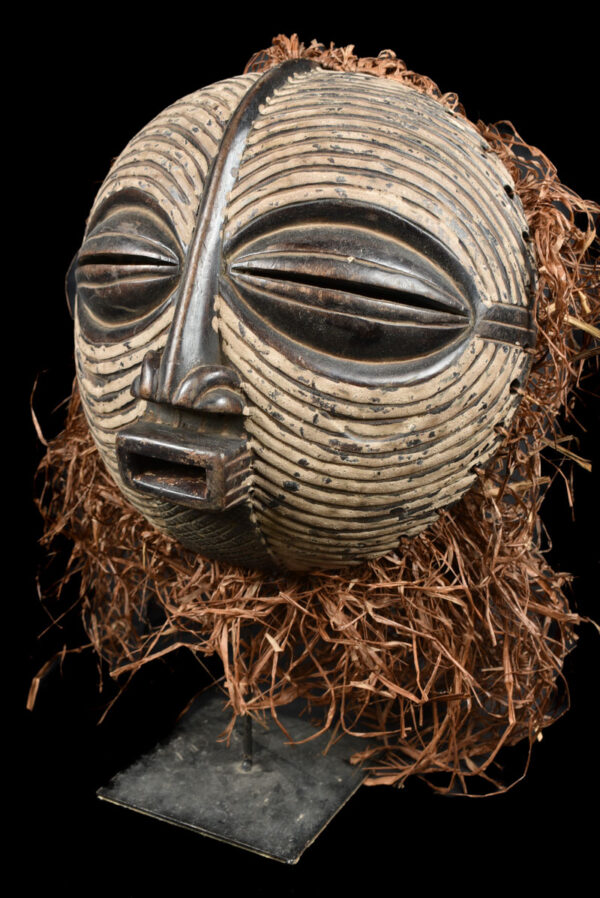 Mask - Wood, Raphia - Luba - DR Congo