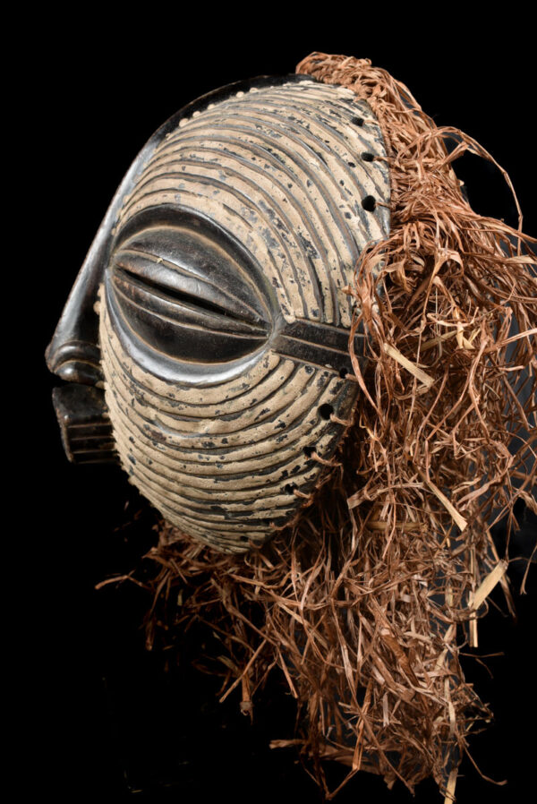 Mask - Wood, Raphia - Luba - DR Congo