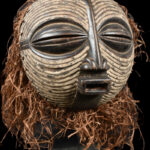 Mask - Wood, Raphia - Luba - DR Congo