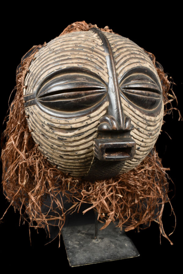Mask - Wood, Raphia - Luba - DR Congo