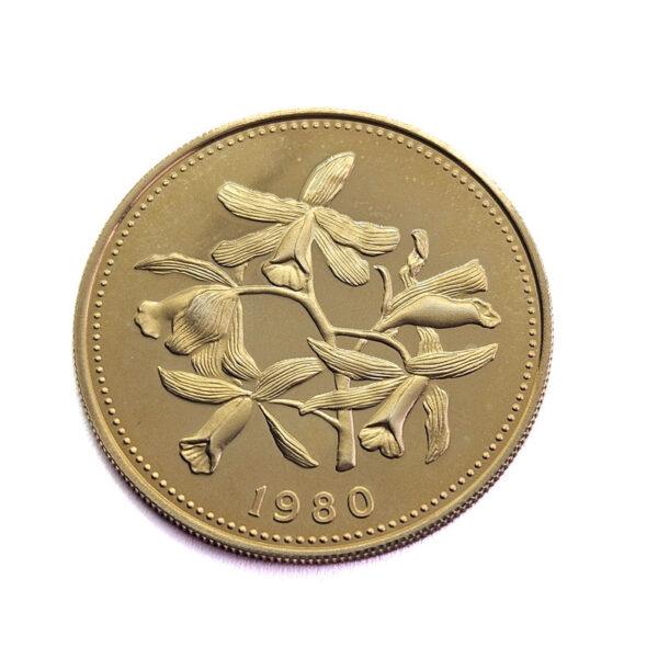 Belize 100 Dollars 1980 Orchids