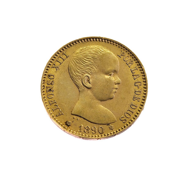 Spain 20 Pesetas 1890 Alfonso XIII