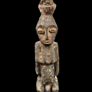 Initiation Statue - Wood, Feathers - Metoko - Congo