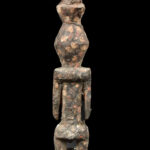 Initiation Statue - Wood, Feathers - Metoko - Congo