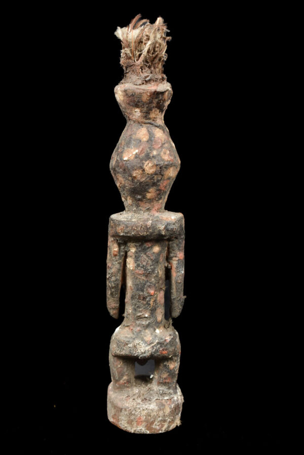 Initiation Statue - Wood, Feathers - Metoko - Congo
