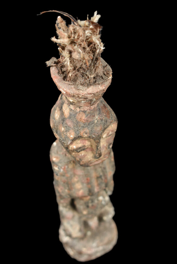 Initiation Statue - Wood, Feathers - Metoko - Congo