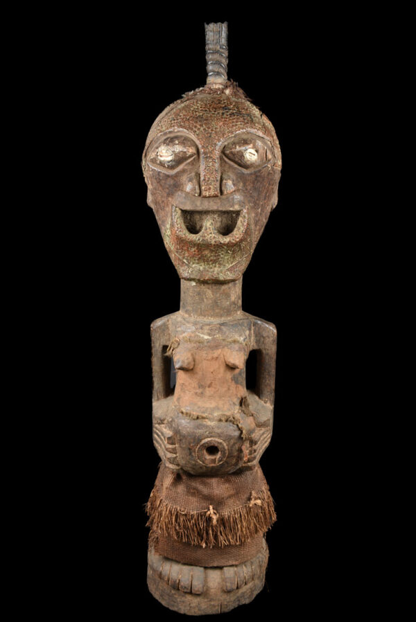Power Figure - Wood. Horn, Copper - Songye - Congo