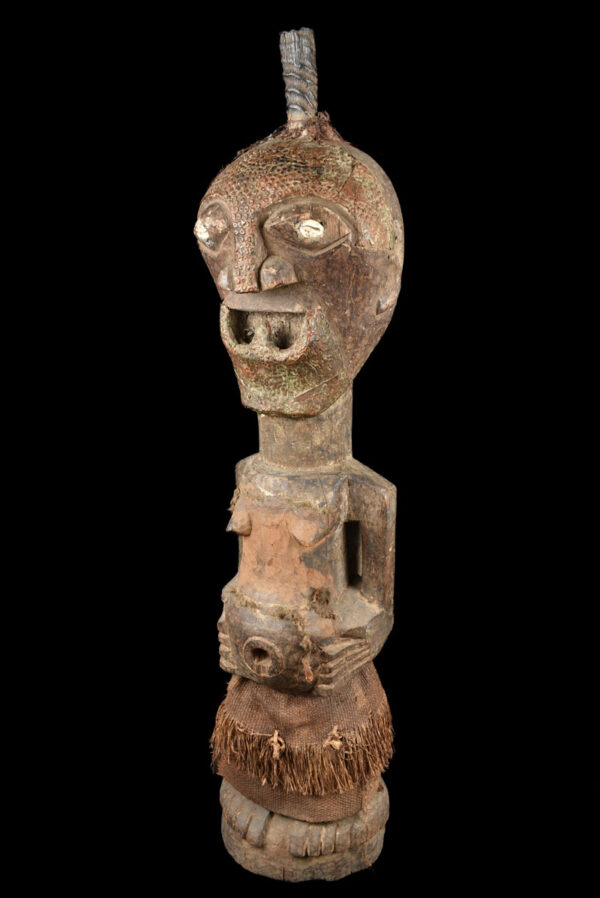 Power Figure - Wood. Horn, Copper - Songye - Congo