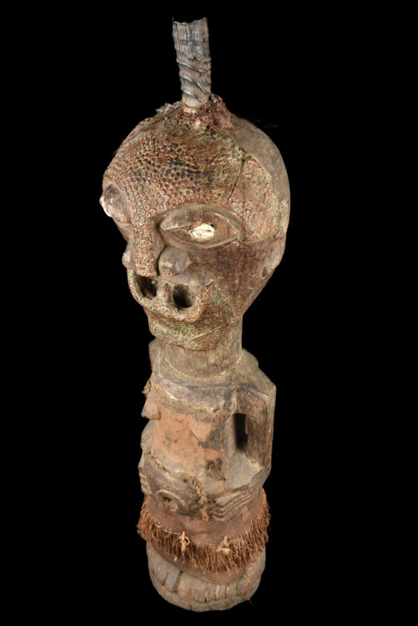 Power Figure - Wood. Horn, Copper - Songye - Congo