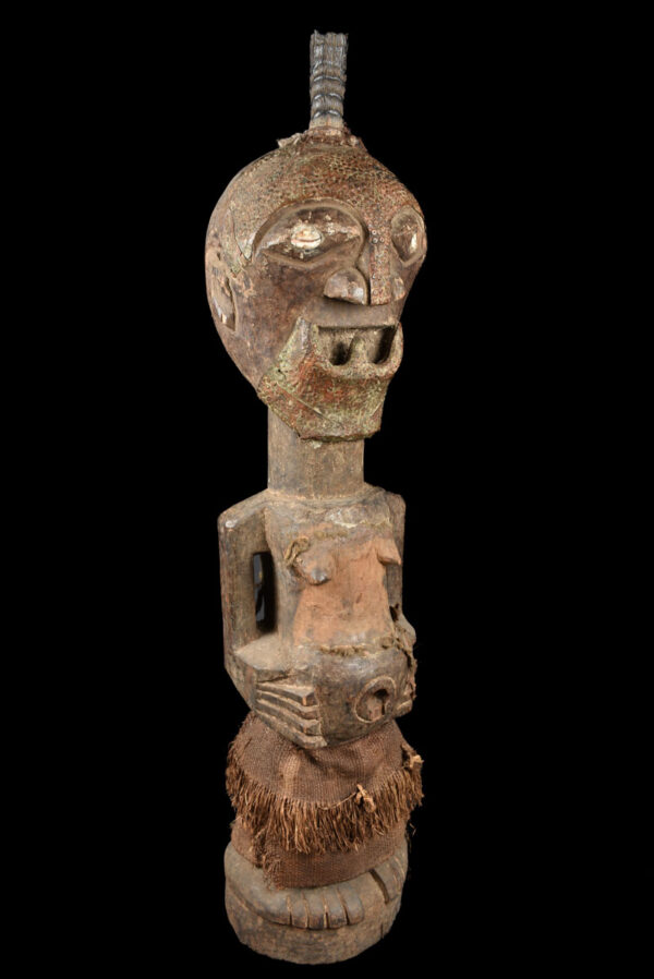 Power Figure - Wood. Horn, Copper - Songye - Congo