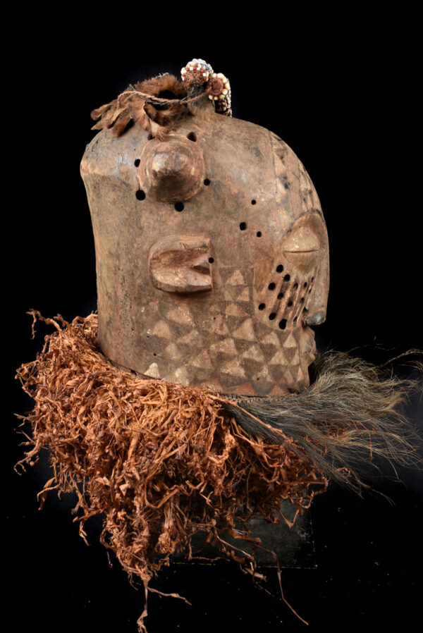 Mask - Wood, Raphia, Beads - Kuba - DR Congo