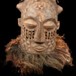 Mask - Wood, Raphia, Beads - Kuba - DR Congo