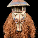 Kakunga mask - Textile, Wood, Raphia - Yaka - Congo