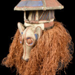 Kakunga mask - Textile, Wood, Raphia - Yaka - Congo