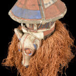 Kakunga mask - Textile, Wood, Raphia - Yaka - Congo