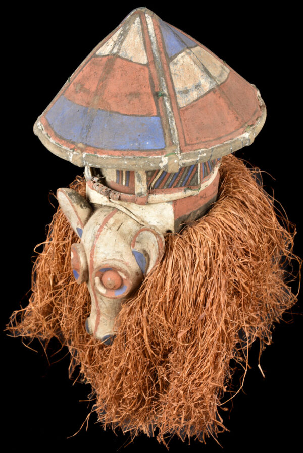 Kakunga mask - Textile, Wood, Raphia - Yaka - Congo