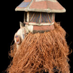 Kakunga mask - Textile, Wood, Raphia - Yaka - Congo