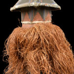 Kakunga mask - Textile, Wood, Raphia - Yaka - Congo