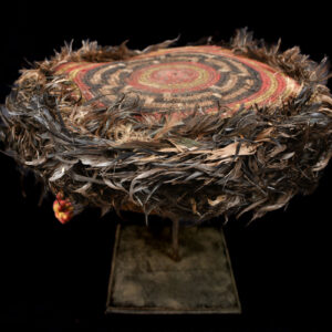 Prestige Hat - feathers, plant fibre - Tikar - Cameroon