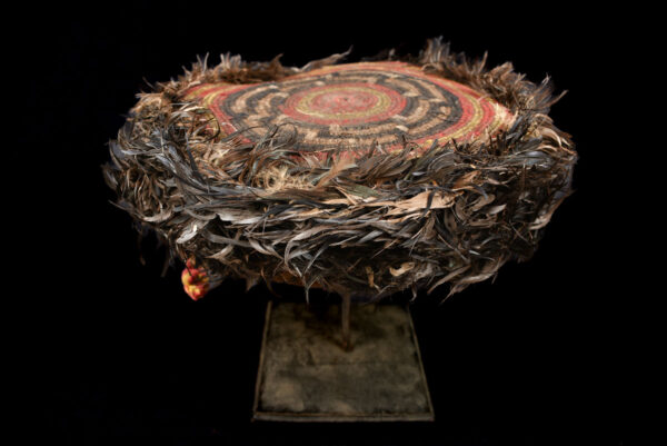 Prestige Hat - feathers, plant fibre - Tikar - Cameroon