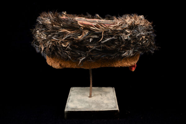 Prestige Hat - feathers, plant fibre - Tikar - Cameroon