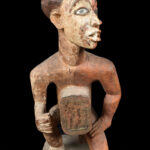 Figure - Wood, Glass - Bakongo Vili - Congo